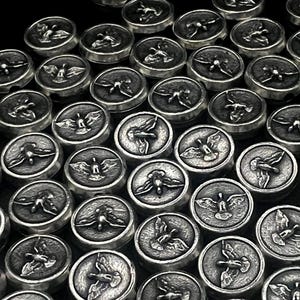 Holy Spirit Trinity Dove Spacer Beads Medals Bulk Lot 50 100 200 Catholic Charms for Rosary Making Jewelry Supplies Religious DIY Parts 9mm