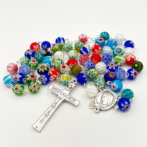 Glass Beads Colorful MEDJUGORJE ROSARY