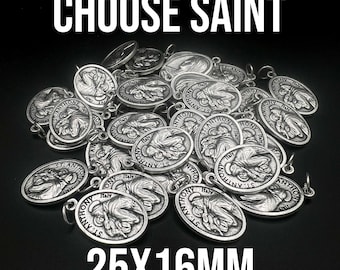 CATHOLIC SAINTS MEDALS For Jewelry Wholesale Lot Pendants Made In Italy St Anne Francis Anthony Padre Pio Michael Christopher Joseph