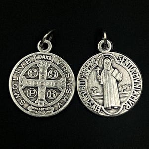 Catholic Wholesale Saint Benedict 19mm Diameter Catholic Medals For Jewelry Making MADE IN ITALY