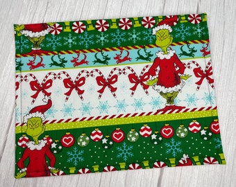 Green Man Christmas 10x13 Project Bag - For cross stitch, sewing, travel, lingerie