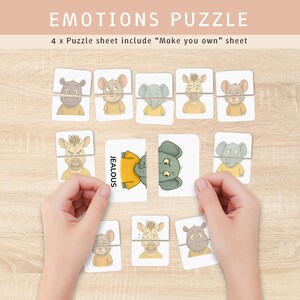 Emotions Puzzle Printable – Social Emotional Learning Game (PDF)