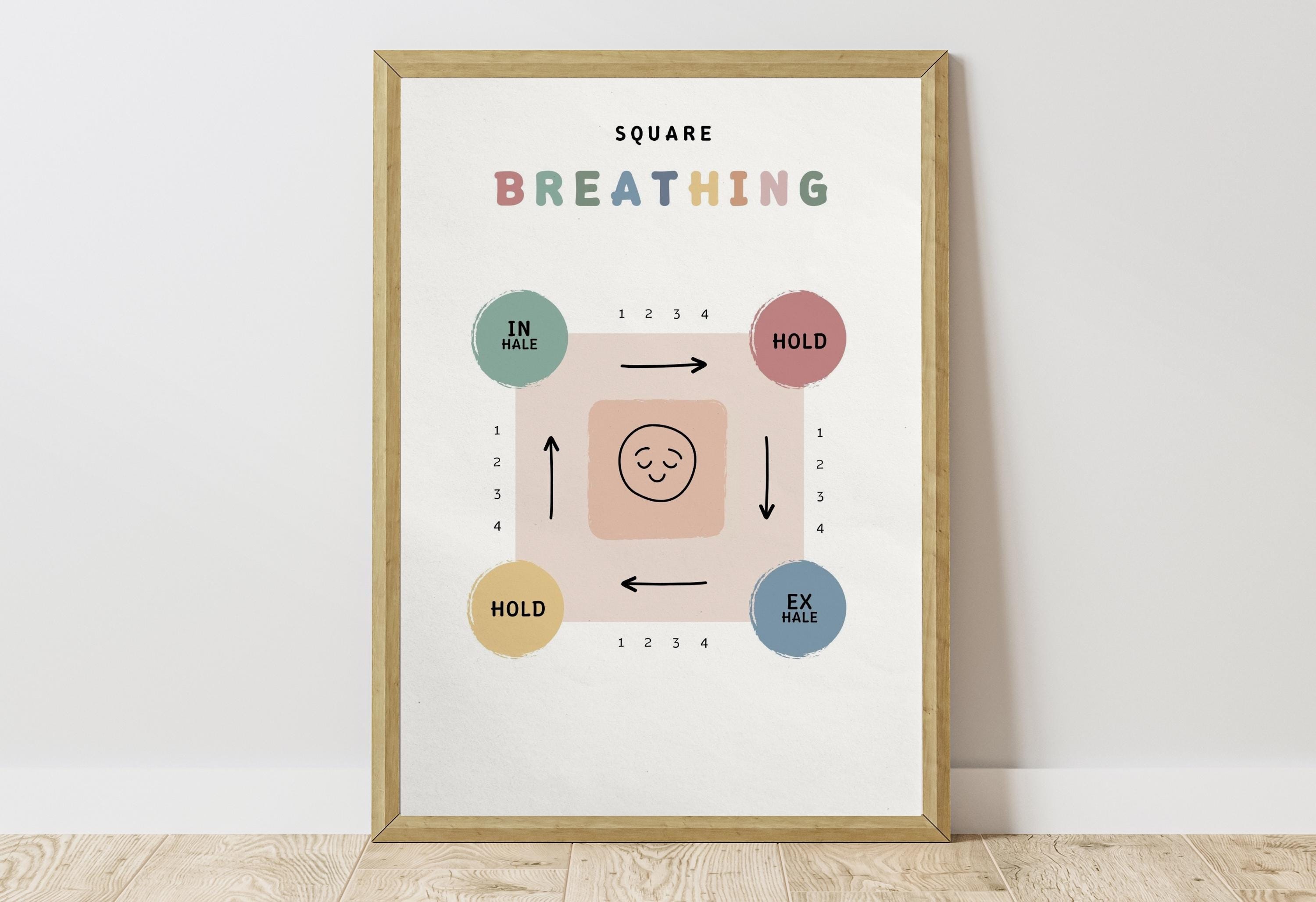 Square Breathing Poster Box Breathing Exercise - Etsy UK