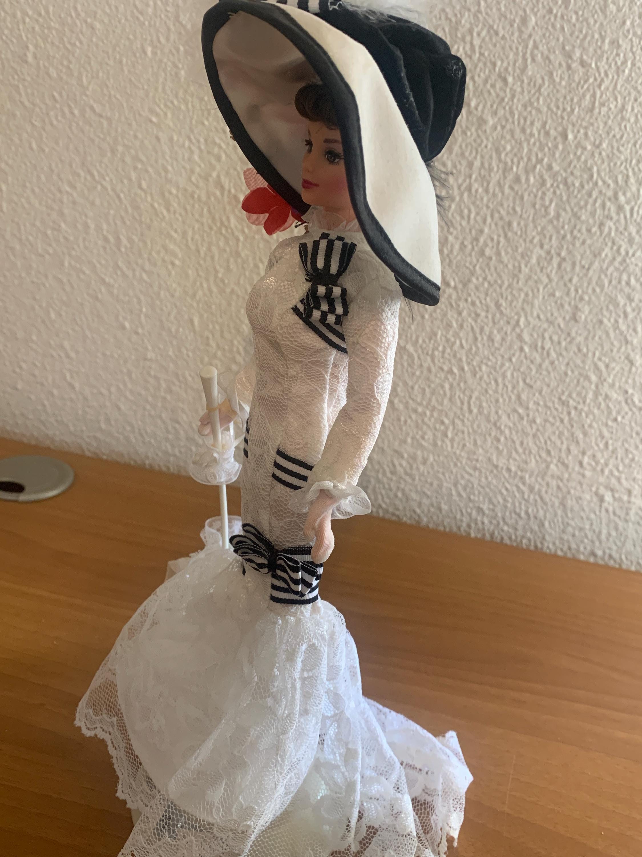Edwardian Lady Collector Doll, Vintage Lace Dress & Hat, Fair Woman ...