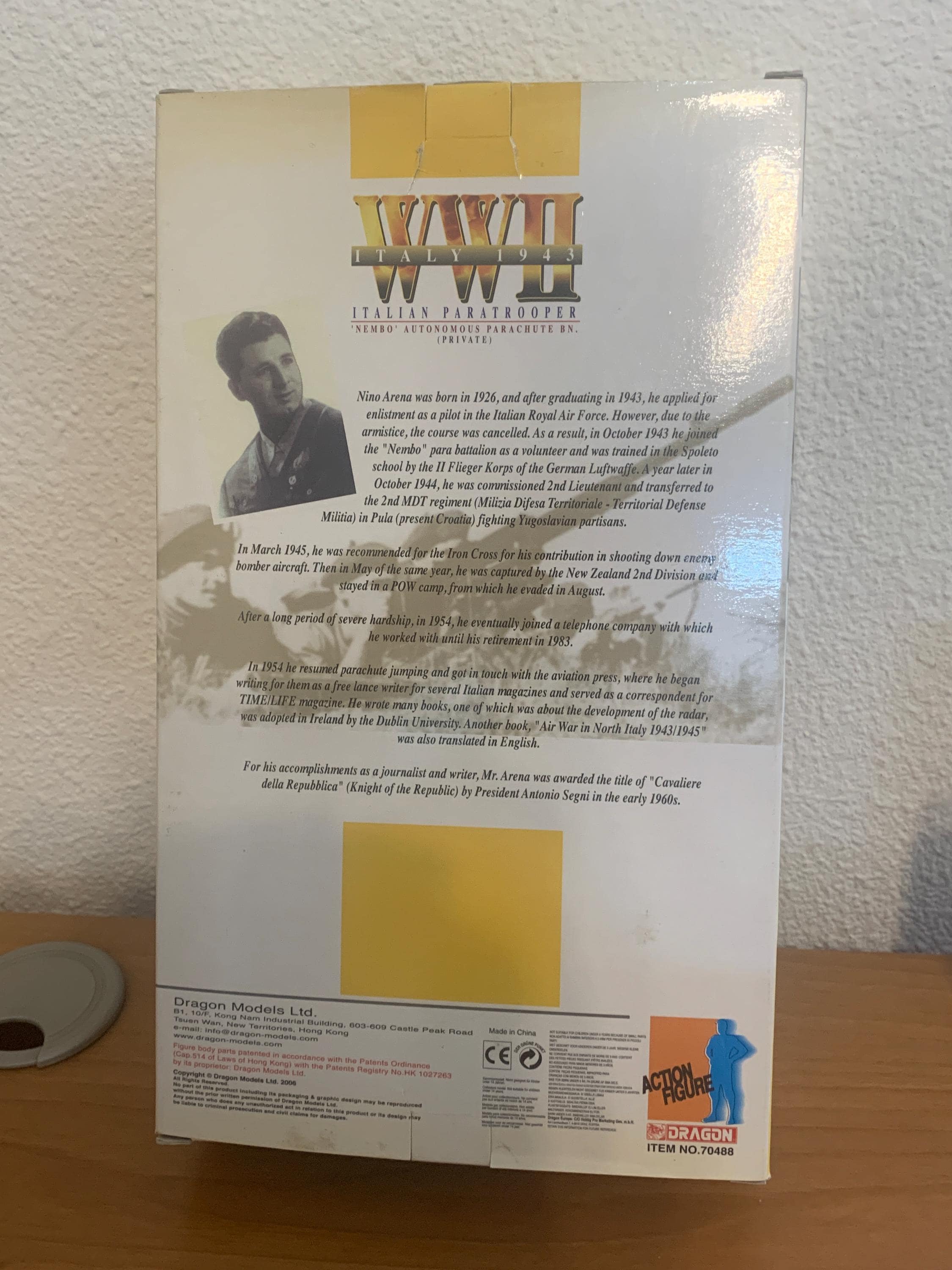 第二次世界大戦 イタリア空挺部隊 アクションフィギュア – ドラゴン