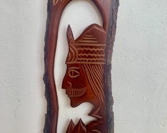 Unique Carved Dracula Wall Art | Unique Vampire Decor | Vlad the Impaler Wood Carving | Gothic Home Decor Gift