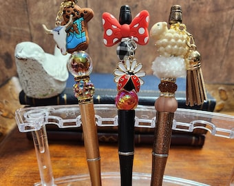 GORGEOUS Beaded Pen Sheep | Ladybug | Cowboy Boot | Glam Sparkle FatCatDesigns