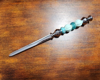 GORGEOUS Beaded Metal Letter Opener | Desk Supplies | Glamorous FatCatDesigns