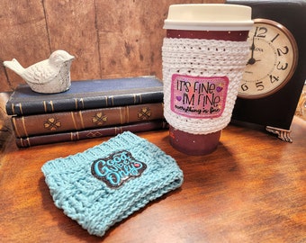 PRETTY Cup Cozies | Hot and Cold Coffee Cup Cozy Cozie| Cup Sleeve | Crochet Tumbler Reusable Sleeve | FatCat Designs