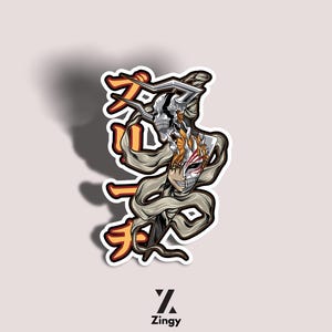 Bleach Anime Die-Cut Stickers, Ichigo Kurosaki Mask Decal, Waterproof Holographic Vinyl - Otaku Gift, Laptop, Journal, Bankai, Japanese