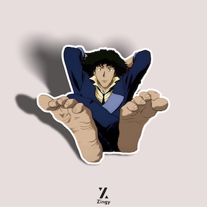 Cowboy Bebop Stickers: Spike Anime Decals - Laptop, Water Bottle