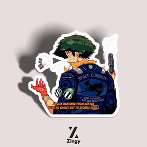 Cowboy Bebop Spike Spiegel Sticker: Waterproof Anime Vinyl Decal