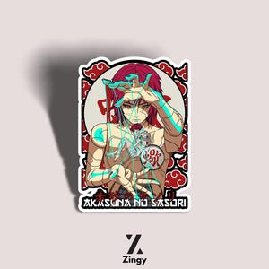 &quot;Naruto Akatsuki Sasori-Sticker: &quot;&quot;Holographischer&quot;&quot; Anime Aufkleber.&quot;