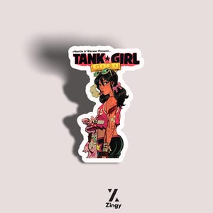 Tank Girl Kiss-Cut Stickers | Fun Custom Removable Stickers for Laptops, Water Bottles, and Skateboards