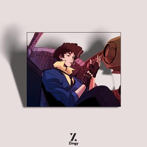 Adesivi anime Cowboy Bebop, adesivi fustellati per laptop, borraccia, quaderno, gadget Cowboy Bebop, adesivi in vinile