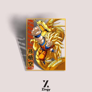 Goku Dragon Ball-sticker: levendige anime-sticker
