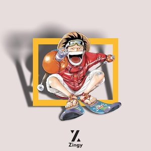 Anime Luffy Sticker: Waterproof Vinyl Decal, One Piece Merch