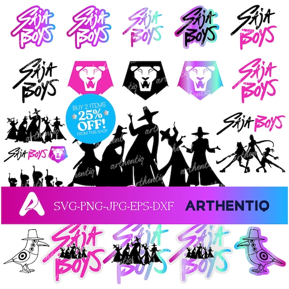 K-pop Saja Boys Svg, Demon Hunter Svg | Demon Hunters Inspired svg,eps,png,eps,dxf | Cosplay Logos | Instant Download