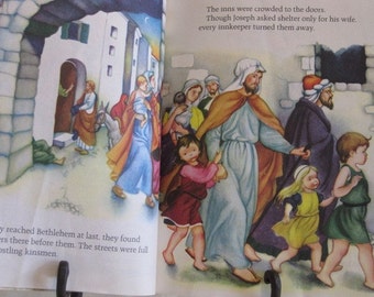 vintage The Christmas Story a Little Golden Book illustrated by Eloise Wilkin - little golden book - christmas story - religious story