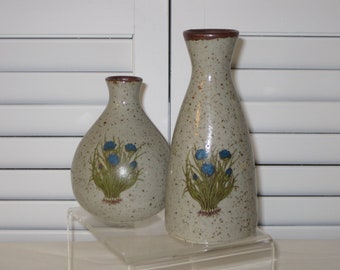 vintage Takahashi Pottery Vases - set of 2 vases