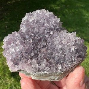 Amethyst Stalactite Cluster, Crystal Rosette, Purple Gemstone Flower Druzy, Birthday Gift for Her, February Birthstone for Aquarius Pisces