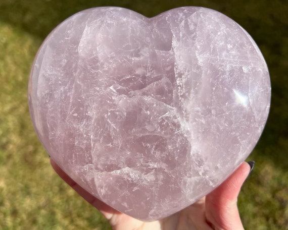 6 Star Rose Quartz Heart Large Heart Huge XL Pink Crystal Heart Gemstone Heart Crystal for Love Gift for Her Home Decor Libra 9 Etsy UK