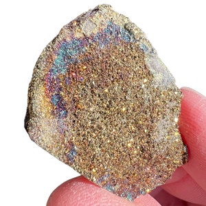 Rainbow Pyrite Druzy on Septaria from Volga River, Ulyanovsk Area, Russia, Iridescent Pyrite Specimen #3