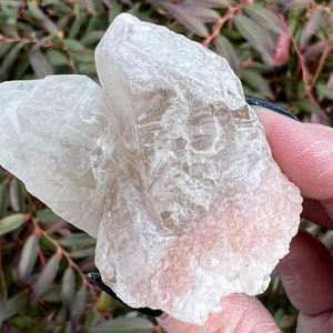 Rare Crystallized Rose Quartz on Smoky Quartz Crystals with Green Zanazziite, Terminated Specimen, Pink, Elestial Cluster, Minas Gerais #A1