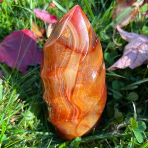 5.6&quot; Carnelian Flame, Large Crystal Spiral, Home Decor, Gift for Virgo, for Leo #4