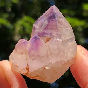 Brandberg Amethyst Crystal Cluster with Red Hematite from Erongo Region of Namibia, Mineral Specimen, Bright Purple #10