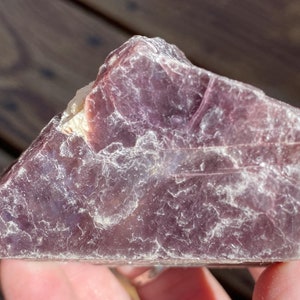 Placa de Lepidolita de 2,6&quot;, Cristal de Mica de Lítio Roxo Natural, Lepidolita Bruta, Lepidolita Bruta, Fatia de Lepidolita Gemmy nº 9
