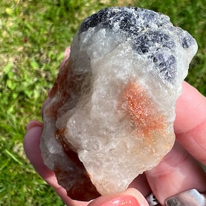 Rough Sunstone with Iolite, Confetti Sunstone Iolite Stone, Raw Sunstone Crystal, Cordierite, Birthday Gift for Her, Gift for Friend #7