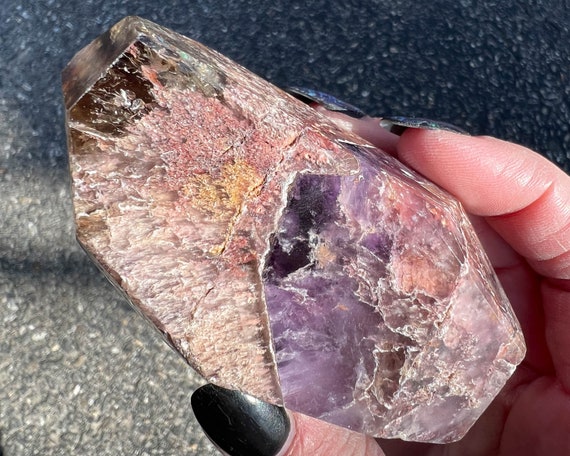 Amethyst With Inclusions From Brazil #2 Rutile, Pink