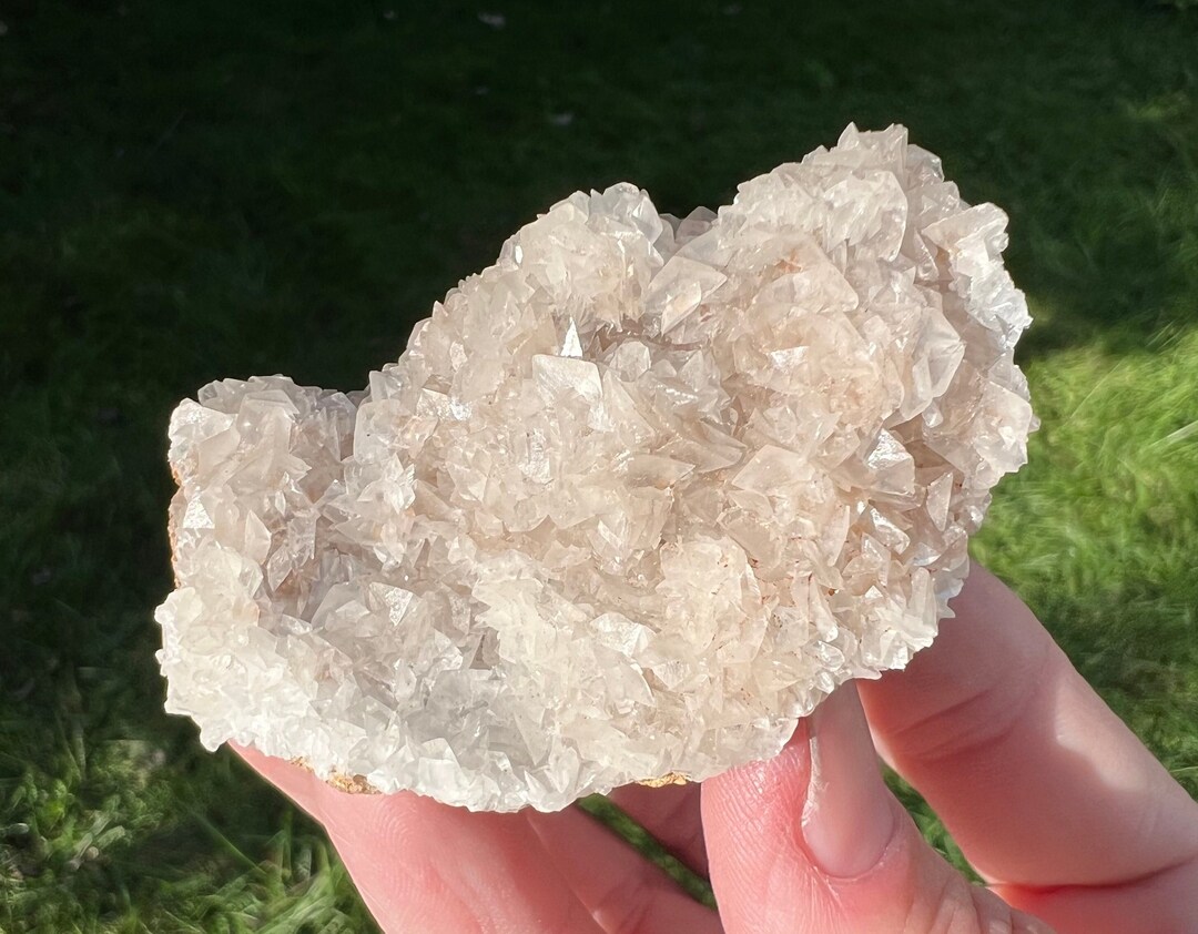 Poker Chip Calcite Cluster, White Bladed Calcite, Mineral Specimen ...