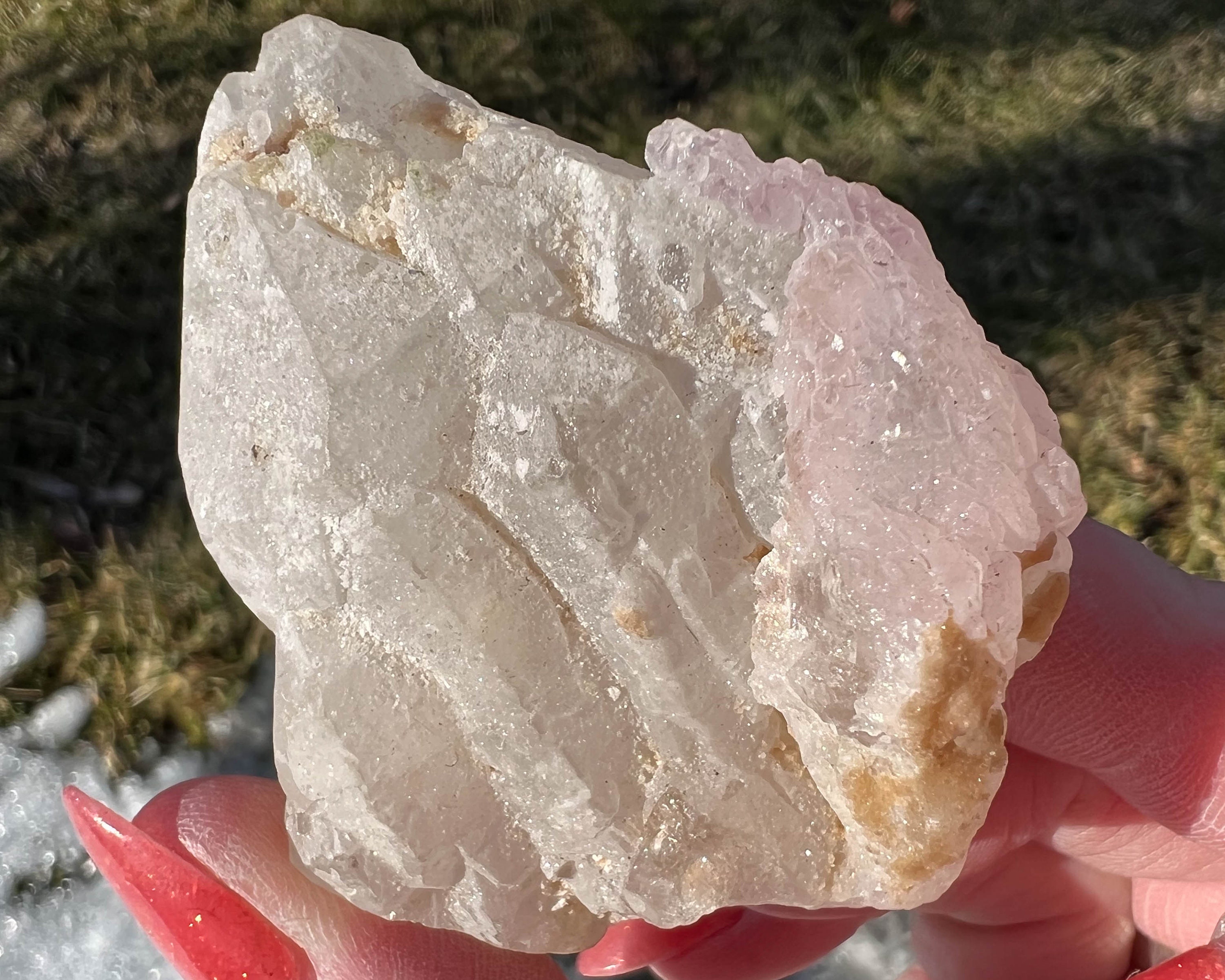 Rare Crystallized Rose Quartz on Smoky Quartz Crystals, Terminated