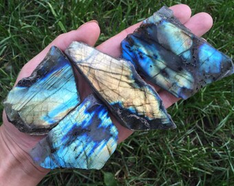 Flashy Top-Polished Labradorite Slabs