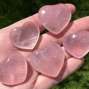 One Small Star Rose Quartz Heart - Gemmy Pink Crystal for Love