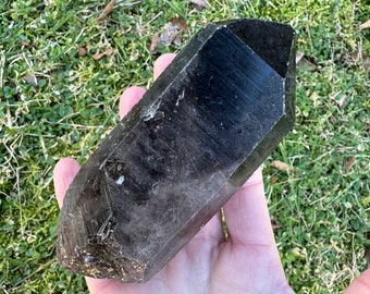 4.7" Smoky Quartz Point #3 Large Smoky Quartz Crystal for Grounding, Rough Stone, Birthday Gift for Her, Stone for Protection, Cleansing