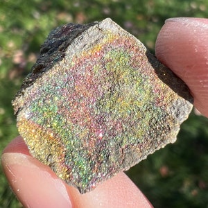 Rainbow Pyrite Druzy on Septaria #4 from Volga River, Ulyanovsk Area, Russia, Iridescent Pyrite Mineral Specimen, Sparkly Gift for Her, Him