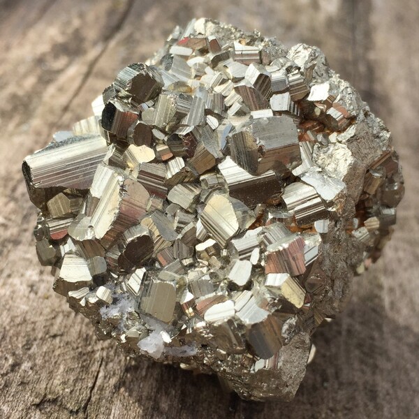 Lustrous Pyrite Cluster from Peru / Dodecahedronal / Peruvian Pyrite #6