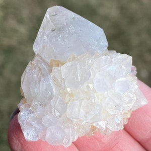 Spirit Quartz Cluster, White and Orange, Small Spirit Quartz Point, Amethyst Cactus Quartz, Gift for Friend, Home Decor #3