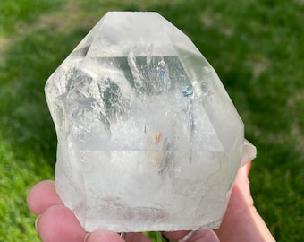 XL Standing Lemurian Quartz Crystal from Brazil, Cut-Base  Lemurian Seed,  Lemurian Quartz Point #6