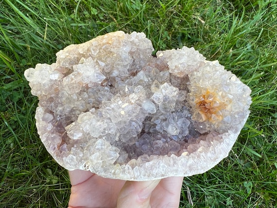 Amethyst Quartz Stalactite Flower Cluster, India, Gemstone Decor, February Birthstone Gift