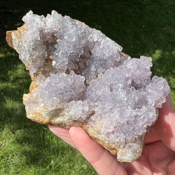 Amethyst Stalactite Cluster #18 Uruguayan Light Purple Crystal Druzy, February Birthstone, Home Decor Gift for Her, for Aquarius, for Pisces