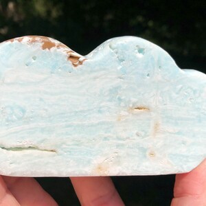 4,1 &quot;&quot;Karibik Calcit Wolke, Wolke Kristall Wolke schnitzen, Wohndekor, Aqua blau Calcit schnitzen hellblau Aragonit Kristall Edelstein # 10.&quot;