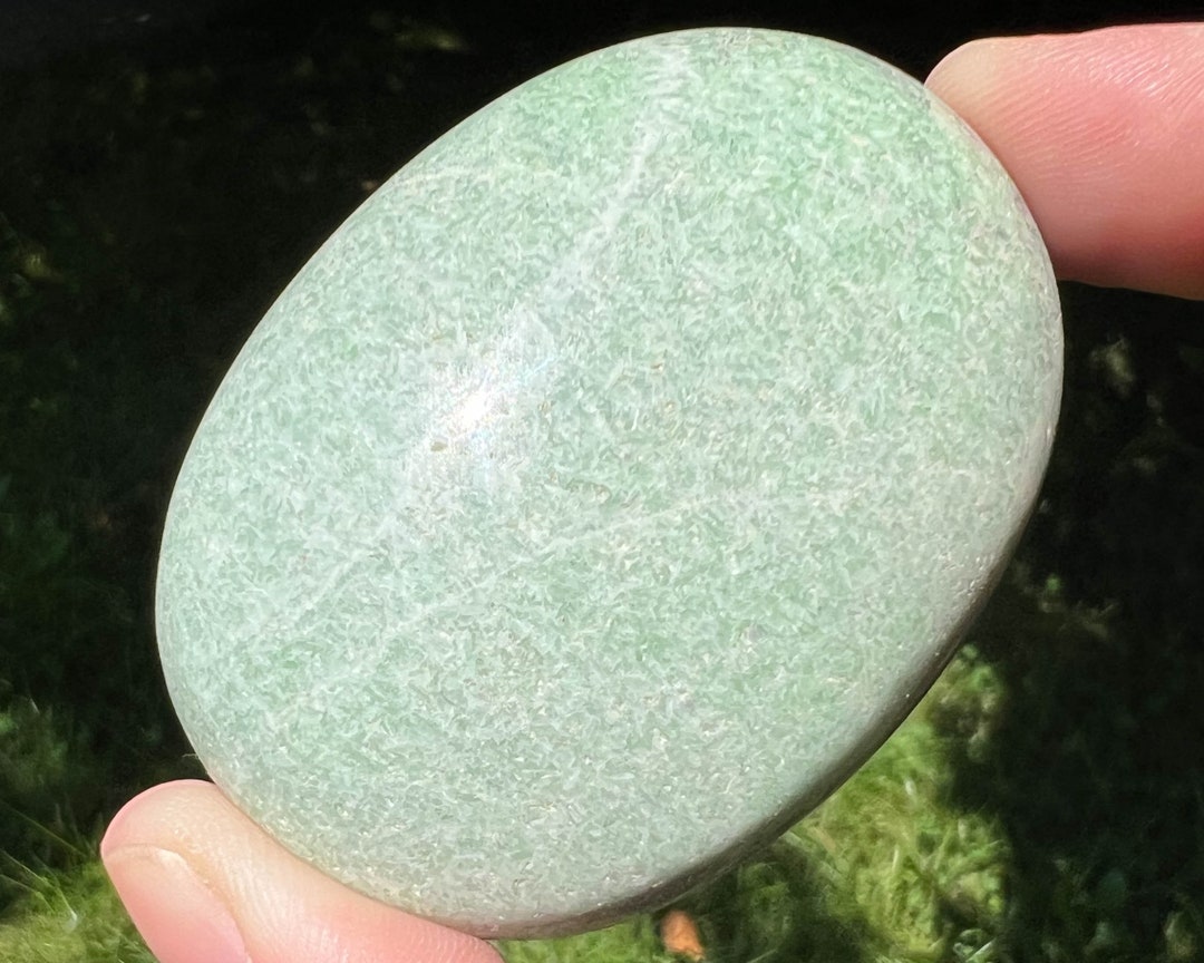 2.5 Kammererite Palm Stone 4 Green and Purple Kammerite Crystal, Rare