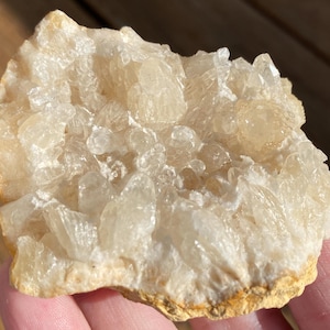 Sparkly Dogtooth Calcite Cluster from Geode from Morocco, Calcite Cluster, Lustrous Crystals, Birthday Gift for Friend #14