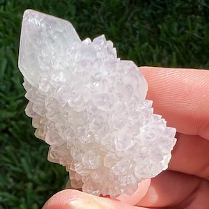 Spirit Quartz Point Cluster, Light Purple Lilac Spirit Quartz Crystal, Amethyst Cactus Quartz, Home Decor, Birthday Gift for Anyone, Her #2