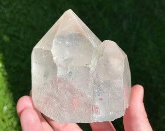 XL Standing Lemurian Quartz Crystal from Brazil, Cut-Base  Lemurian Seed,  Lemurian Quartz Point #9