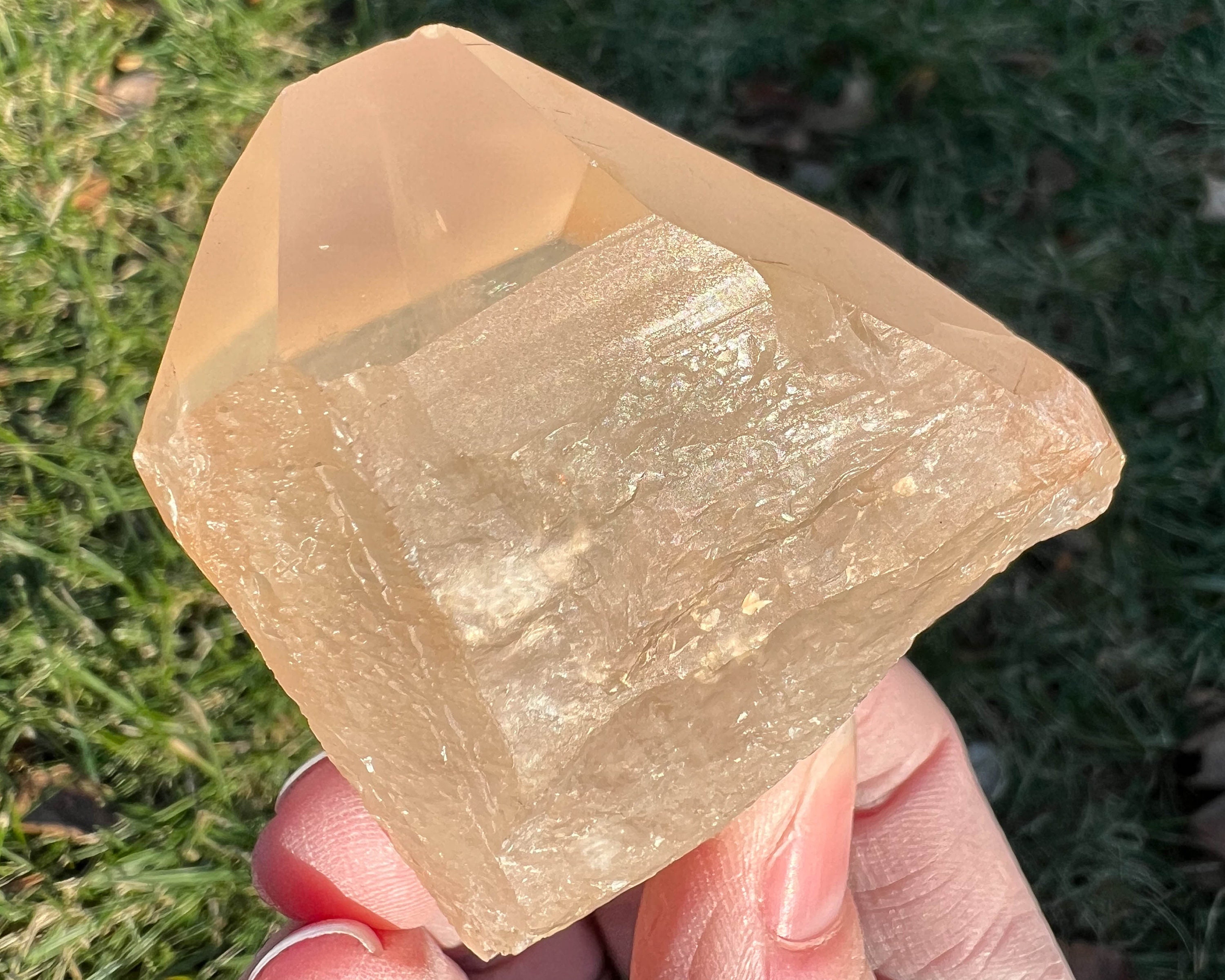 7 タンジェリンクォーツ レムリアンクォーツ 水晶原石 自立　無研磨水晶ポイント タンジェリンクォーツポイント、タンジェリンレムリアンクォーツ